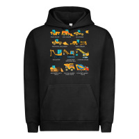 Pigment Black construction excavator vehicle boys builder heavy equipment t shirt Urban Hoodie - linhVisuals