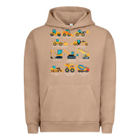 Pigment Burro construction excavator vehicle boys builder heavy equipment t shirt Urban Hoodie - linhVisuals