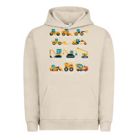 Pigment French Oak construction excavator vehicle boys builder heavy equipment t shirt Urban Hoodie - linhVisuals