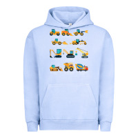 Pigment Grape Ice construction excavator vehicle boys builder heavy equipment t shirt Urban Hoodie - linhVisuals