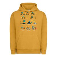 Pigment Peanut Butter construction excavator vehicle boys builder heavy equipment t shirt Urban Hoodie - linhVisuals