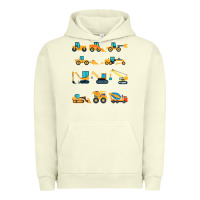 Pigment Pistachio construction excavator vehicle boys builder heavy equipment t shirt Urban Hoodie - linhVisuals