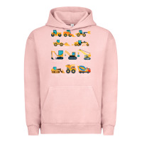 Pigment Salmon construction excavator vehicle boys builder heavy equipment t shirt Urban Hoodie - linhVisuals