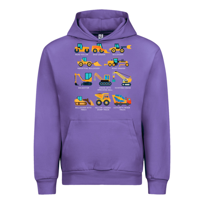 Construction Excavator Vehicle Boys Builder Heavy Equipment T Shirt Urban Hoodie by linhVisuals | Teevron