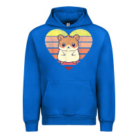 Cobalt cute hamster design retro heart shape vintage t shirt Urban Hoodie - linhVisuals