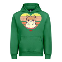 Emerald cute hamster design retro heart shape vintage t shirt Urban Hoodie - linhVisuals