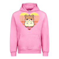 Fuchsia Pink cute hamster design retro heart shape vintage t shirt Urban Hoodie - linhVisuals