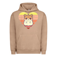 Pigment Burro cute hamster design retro heart shape vintage t shirt Urban Hoodie - linhVisuals