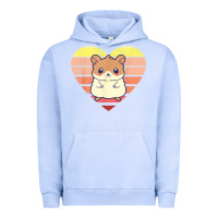 Pigment Grape Ice cute hamster design retro heart shape vintage t shirt Urban Hoodie - linhVisuals