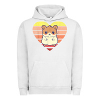 Pigment Lunar Rock cute hamster design retro heart shape vintage t shirt Urban Hoodie - linhVisuals