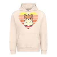 Sandshell cute hamster design retro heart shape vintage t shirt Urban Hoodie - linhVisuals