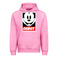 Fuchsia Pink ohboy Urban Hoodie - linhVisuals