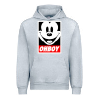 Heather Grey ohboy Urban Hoodie - linhVisuals