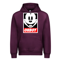 Mauve Wine ohboy Urban Hoodie - linhVisuals
