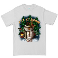 Dove Grey let it snow Premium Tee - CowGirlArtShop