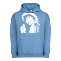 Pigment Pebble Blue luffy one piece Urban Hoodie - linhVisuals