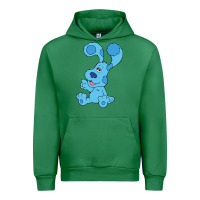 Emerald blues clues on red sofa Urban Hoodie - linhVisuals