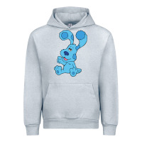 Heather Grey blues clues on red sofa Urban Hoodie - linhVisuals