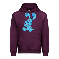 Mauve Wine blues clues on red sofa Urban Hoodie - linhVisuals
