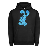 Pigment Black blues clues on red sofa Urban Hoodie - linhVisuals