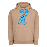 Pigment Burro blues clues on red sofa Urban Hoodie - linhVisuals