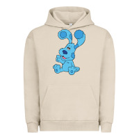 Pigment French Oak blues clues on red sofa Urban Hoodie - linhVisuals