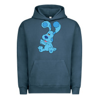 Pigment Midnight Navy blues clues on red sofa Urban Hoodie - linhVisuals
