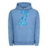 Pigment Pebble Blue blues clues on red sofa Urban Hoodie - linhVisuals