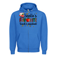True Royal santa's favorite teacher assistant Zipper Hoodie - AdoDesignShop