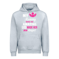 Heather Grey my mommy was amazing god made her an angel Urban Hoodie - linhVisuals