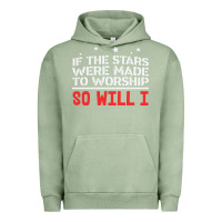 Pigment Oil Green if the stars were to worship so will i Urban Hoodie - linhVisuals