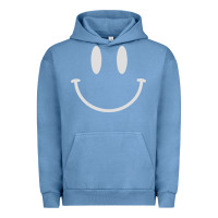 Pigment Pebble Blue smily Urban Hoodie - linhVisuals