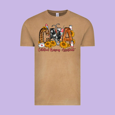 Cna Certified Nursing Assistant Vintage Tee Designed By Fadigitalartstudio