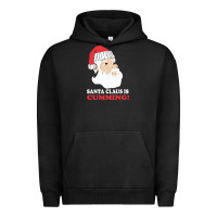 Pigment Black santa claus is cumming dirty humor Urban Hoodie - linhVisuals