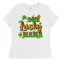 White One lucky Mama St. Patrick's Day Ladies Tee - CowGirlArtShop