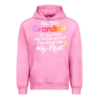 Fuchsia Pink grandma t  shirt yes i'm grandma if you think my hands are full t  shi Urban Hoodie - linhVisuals