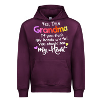 Mauve Wine grandma t  shirt yes i'm grandma if you think my hands are full t  shi Urban Hoodie - linhVisuals