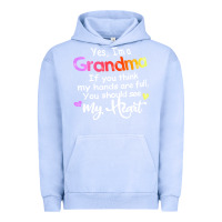 Pigment Grape Ice grandma t  shirt yes i'm grandma if you think my hands are full t  shi Urban Hoodie - linhVisuals