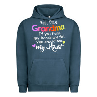 Pigment Midnight Navy grandma t  shirt yes i'm grandma if you think my hands are full t  shi Urban Hoodie - linhVisuals