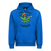 Cobalt Funny Weed Leaf Urban Hoodie - linhVisuals