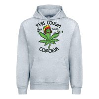 Heather Grey Funny Weed Leaf Urban Hoodie - linhVisuals