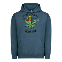 Pigment Midnight Navy Funny Weed Leaf Urban Hoodie - linhVisuals