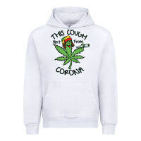 White Funny Weed Leaf Urban Hoodie - linhVisuals