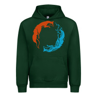 Forest Green spirit of the north Urban Hoodie - linhVisuals