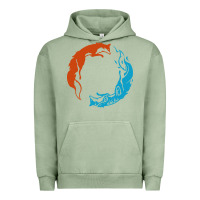 Pigment Oil Green spirit of the north Urban Hoodie - linhVisuals