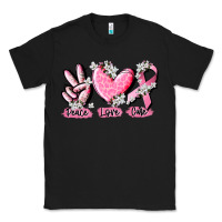 Black peace love cure breast cancer Classic Tee - CowGirlArtShop