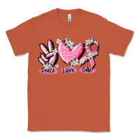 Copper peace love cure breast cancer Classic Tee - CowGirlArtShop