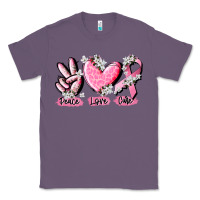 Lavender peace love cure breast cancer Classic Tee - CowGirlArtShop