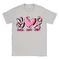 Moon Dust peace love cure breast cancer Classic Tee - CowGirlArtShop