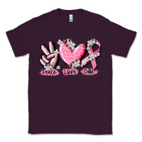 Plum peace love cure breast cancer Classic Tee - CowGirlArtShop